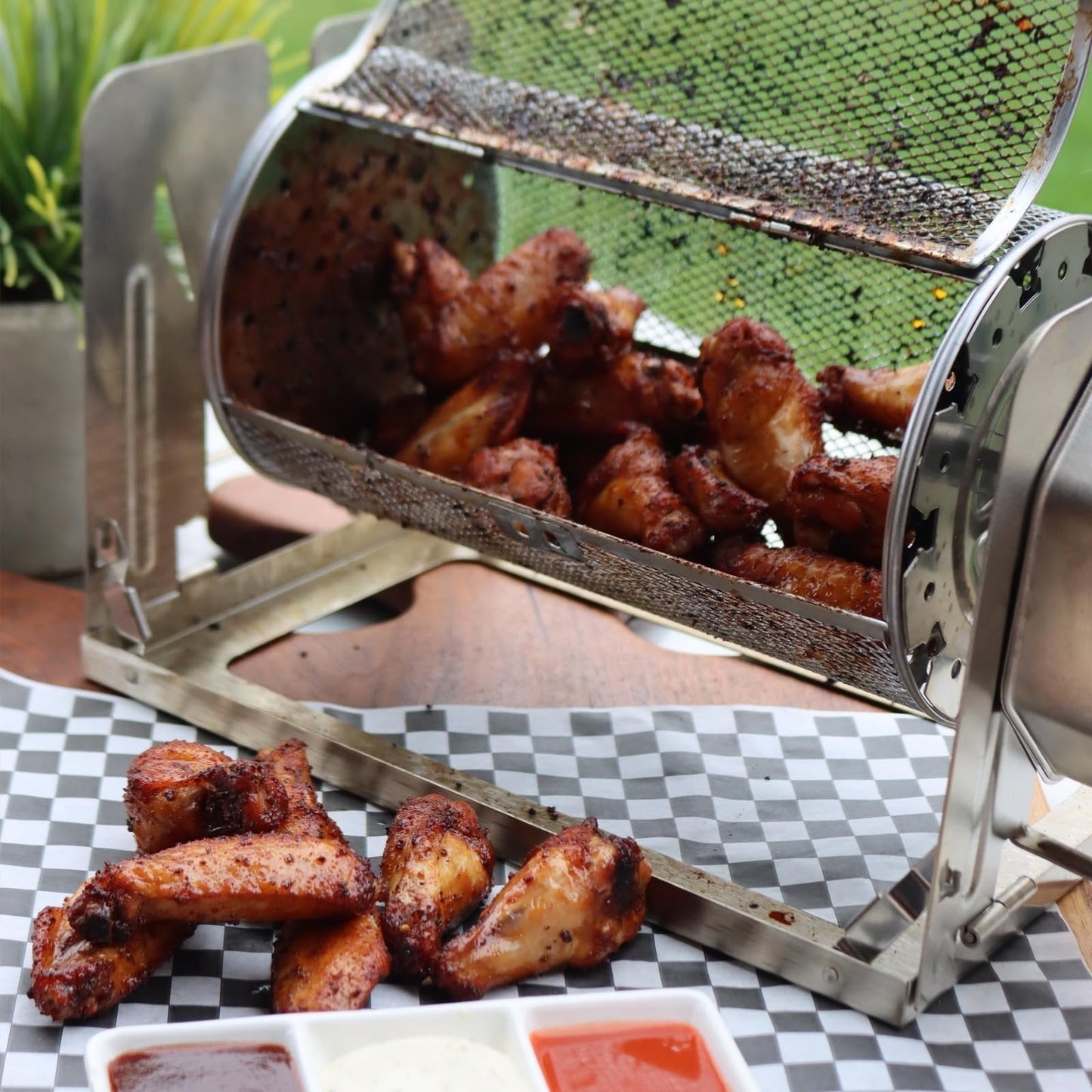 🎁 Lagerausverkauf 🏆 10.000 diese Woche verkauft ✨ Ultimatives Rotisserie-Grill-Bundle | Vielseitiges, umweltfreundliches Kochen für Outdoor & Küche