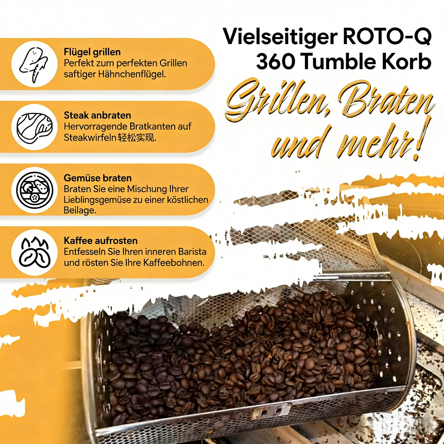 🎁 Lagerausverkauf 🏆 10.000 diese Woche verkauft ✨ Ultimatives Rotisserie-Grill-Bundle | Vielseitiges, umweltfreundliches Kochen für Outdoor & Küche