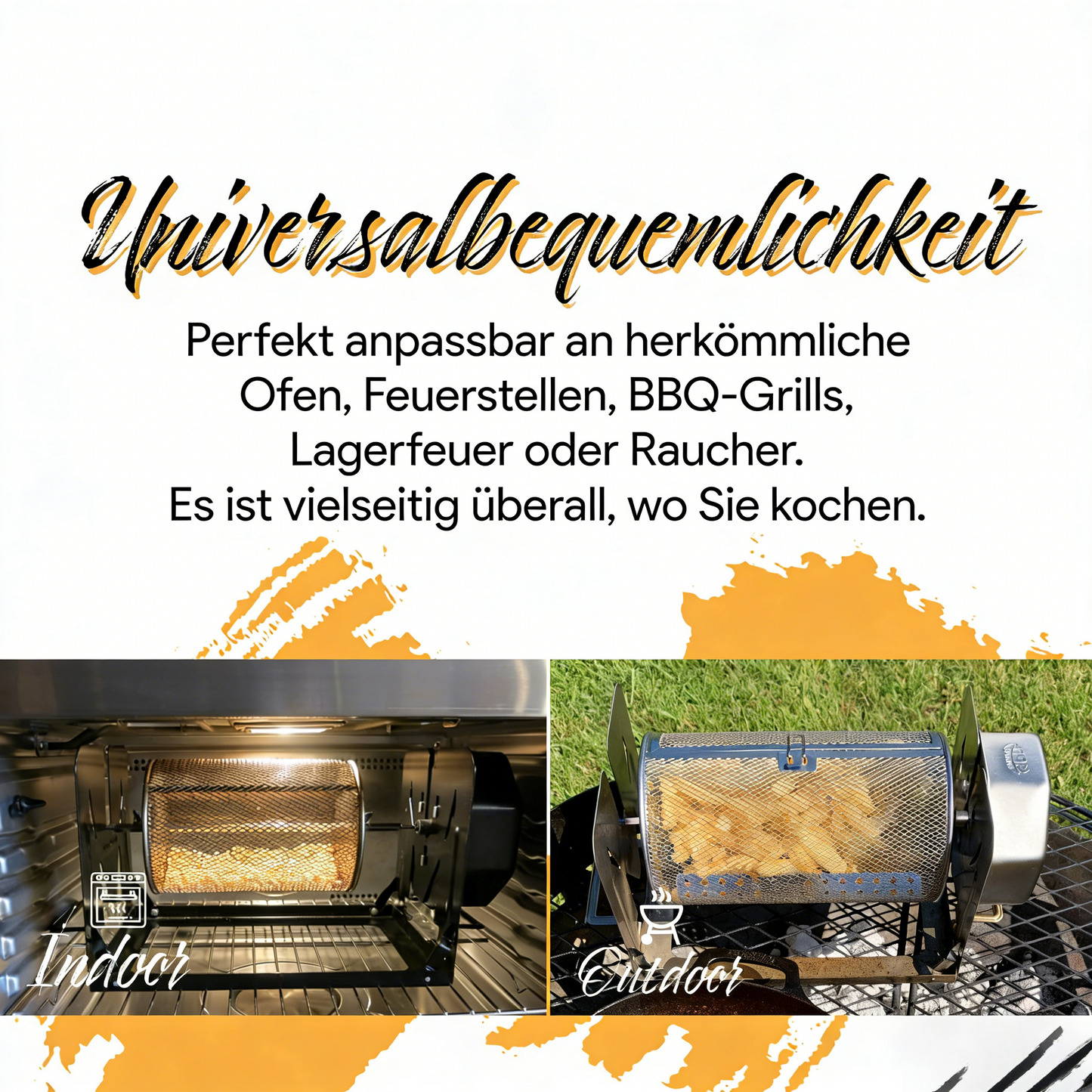 🎁 Lagerausverkauf 🏆 10.000 diese Woche verkauft ✨ Ultimatives Rotisserie-Grill-Bundle | Vielseitiges, umweltfreundliches Kochen für Outdoor & Küche